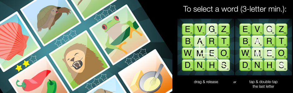 An in-game screenshot showing the instructions on how to find words in Word Seek